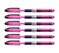STABILO Lot de 6 Surligneurs NAVIGATOR de poche Pte Biseautée rose