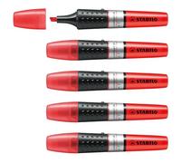 STABILO LUMINATOR - Surligneur - Lot x 5 surligneurs fluo - Rouge