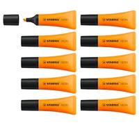 STABILO NEON - Surligneur - Lot x 10 surligneurs fluo - Orange | Lot de 10, orange