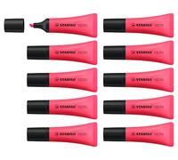 STABILO NEON - Surligneur - Lot x 10 surligneurs fluo - Rose