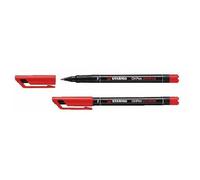 Stabilo Ohpen Lot De 10 Feutre De Rétroprojection Avec Encre Permanent Point Superfine 0,4 Mm Rouge