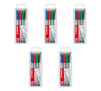 STABILO OHPen - Marqueur - Lot x 5 pochettes x 4 stylos marqueurs encre non-permanente - pointe médium 1 mm