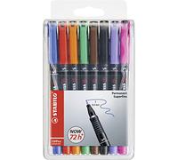 STABILO Feutre pour films OHPen universal – permanent – pointe 0,4 mm – pochette de 8 marqueurs