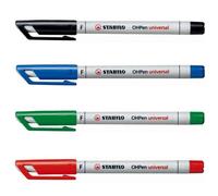 STABILO Lot de 5 Feutres pour Transaprent OHPen encre soluble Pointe fine noir