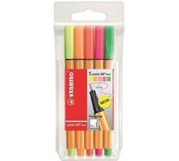 Stabilo pochette de 5 mini feutres point 88 mini fluo - couleurs assorties G