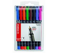STABILO Pochette de 8 Feutres pour Transparent OHPen Permanent Pte superfine