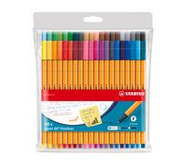 STABILO Feutre à pointe fine Point 88 – Étui plastique 40 coloris assortis