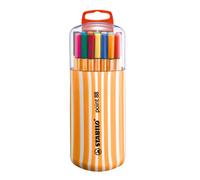 STABILO Stylo feutre pointe fine point 88 – Coffret 20 Édition Zèbre – Coloris assortis
