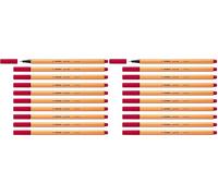 STABILO point 88 - Stylo feutre pointe fine - Lot x 10 feutres fins- Rouge Bordeaux (88/50) (Lot de 2)