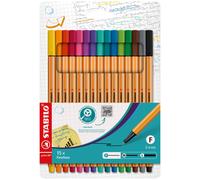 STABILO Point 88 Coffret de stylos-feutres à pointe fine - 15 couleurs standard