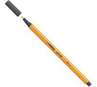 STABILO Stylo feutre point 88 - Pointe fine - Lot de 10 - Gris très foncé (88/97)