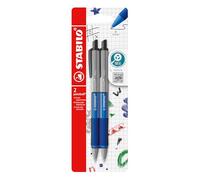 STABILO pointball colorful - Stylo bille - blister carton x 2 stylos à bille rechargeables - bleu