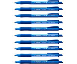 STABILO pointball colorful - Stylo bille - lot x 10 stylos à bille rechargeables - bleu