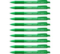 STABILO pointball colorful - Stylo bille - lot x 10 stylos à bille rechargeables - vert