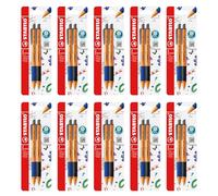 STABILO pointball - Lot de 10 packs de 2 stylos bille rechargeables - Bleu / Noir