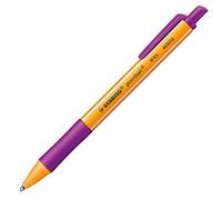 STABILO Stylos à bille rétractables Pointball – Lot de 5, pointe moyenne lilas