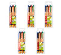 STABILO pointball - Stylo bille - lot x 5 pochettes x 4 stylos bille rechargeables - Noir-bleu-rouge-vert 20 stylos bille