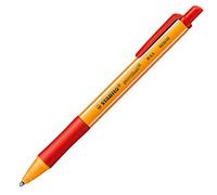 STABILO Stylo bille rétractable Pointball – pointe moyenne – encre rouge