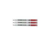 Stabilo Sensor 189 Lot De 10 Stylo Feutre Pointe Ultra-Fine Baguée Métal Encre Rouge Corps Plastique