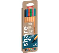 STABILO share 4-0047999 Stylo feutre fin noir, bleu, rouge, vert, rose, turquoise 0.4 mm 1 pc(s)