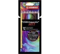 STABILO – Crayons aquarellables STABILOaquacolor ARTY, étui carton 12 crayons
