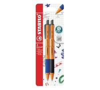 STABILO Stylo à bille rétractable pointball | Lot de 2, bleu, noir