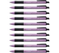 STABILO - Stylo bille - pointball Wildflower - 10 stylos à bille rechargeables - Encre bleu - Mauve glycine