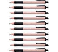 STABILO - Stylo bille - pointball Wildflower - 10 stylos à bille rechargeables - Encre bleu - Rose pivoine
