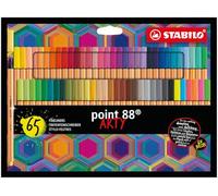 STABILO Feutres point 88 ARTY – Pointe fine – Étui carton 65 feutres