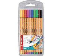 STABILO Stylo feutre point 88 – pointe fine – étui carton x10 – coloris standard