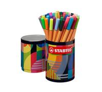 STABILO - Stylo feutre pointe fine - point 88 - Boîte métal ronde x 45 feutres fins- coloris assortis - gamme ARTY