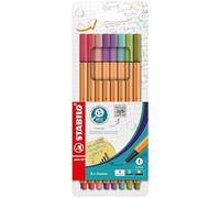 STABILO Feutre à pointe fine point 88 – Étui carton 8 coloris cocooning