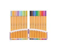 STABILO Stylo feutre pointe fine Point 88 ColorParade – Étui 20 stylos assortis (10 pastel)