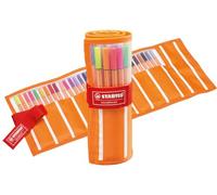 STABILO - Stylo feutre pointe fine - point 88 - Rollerset x 30 feutres fins - coloris assortis dont 5 fluo