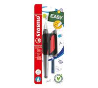 STABILO Stylo-plume ergonomique Easybuddy - Pointe M - Noir/Rouge