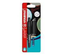STABILO Stylo plume Flow Active avec cartouche noire