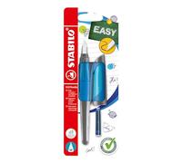 STABILO - Stylo-plume standard M - EASYbuddy en bleu foncé/bleu clair - bleu (effaçable) - Avec cartouche - Sous blister