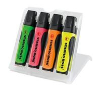 STABILO Surligneur BOSS EXECUTIVE - Pochette chevalet x 4 surligneurs - Coloris fluos