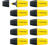 STABILO Surligneur BOSS MINI - Lot x 10 surligneurs - Jaune