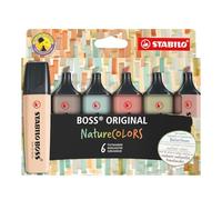 Surligneur Stabilo Boss NatureColors couleurs assorties - Pochette de 6