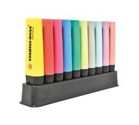 STABILO Surligneur BOSS ORIGINAL – Set de bureau 10 surligneurs fluo et pastel assortis