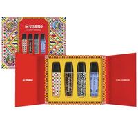 STABILO - Surligneur - BOSS ORIGINAL x DOLCE&GABBANA - mix de couleurs - set de 4