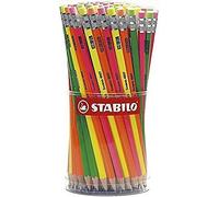 STABILO Swano - Crayon papier - pot de 96 crayons graphite mine HB - bout gomme