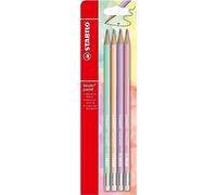 STABILO Swano pastel - Crayon papier - 4 crayons graphite HB - coloris pastel assortis