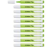 STABILO swing cool - Surligneur - Lot x 10 surligneurs fluo - Vert