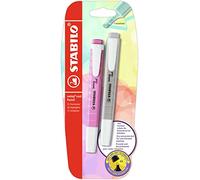 STABILO swing cool Pastel - Surligneur - Blister x 2 surligneurs pastel - gris + mauve