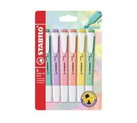 STABILO swing cool Pastel - Surligneur - Pochette x 6 surligneurs - Coloris assortis