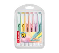 STABILO Swing Cool Pastel Surligneurs - Boîte plastique 6 pièces - 113, 116, 126, 129, 144 et 155