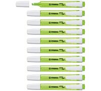 STABILO Surligneur Swing Cool – Lot de 10 surligneurs fluo Vert
