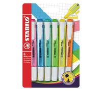 STABILO swing cool - Surligneur - Pochette x 6 surligneurs fluo assortis | Étui de 6, couleurs assorties